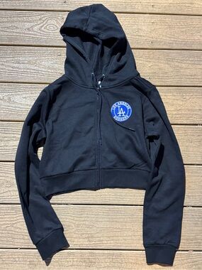 Black la Dodgers Zip-Up Hoodie
